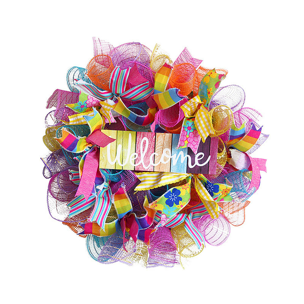 

Rainbow Garland Door Hanging Front Door Wreath Lesbian Pride Party Decor, 501 Original