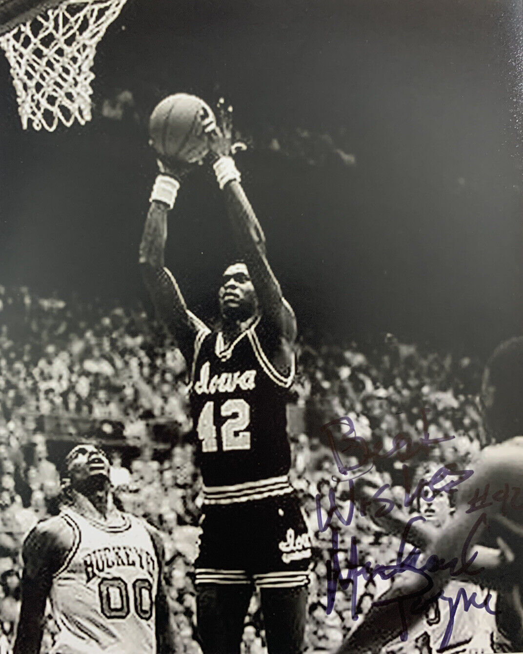 MICHAEL PAYNE SIGNED 8x10 Photo Poster painting IOWA HAWKEYES BASKETBALL AUTOGRAPH AUTHENTIC