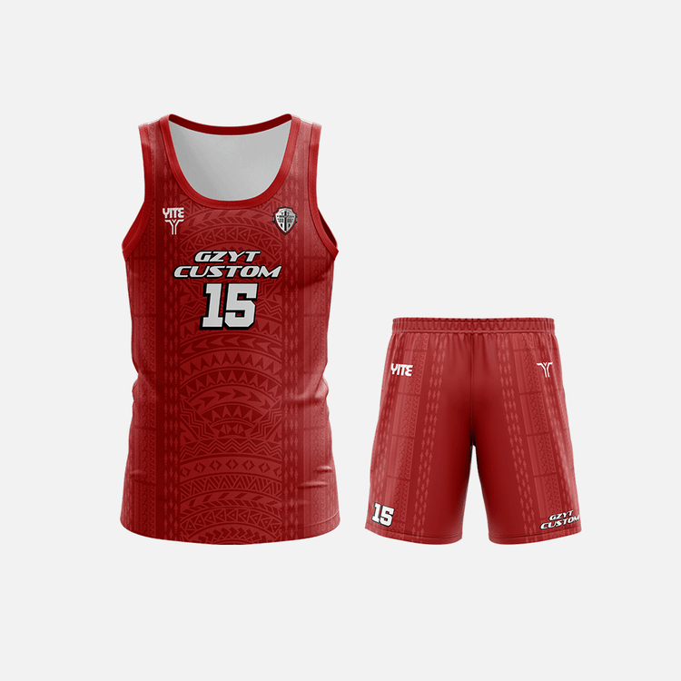 YITE | XSCQ24-011-Red  And White Touch football Uniforms