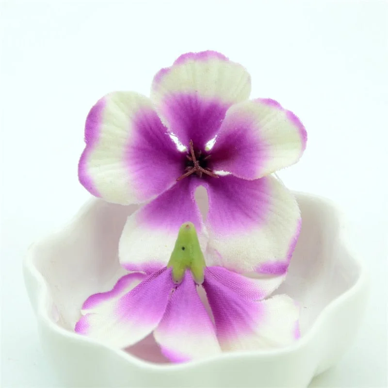 20pcs Real Touch Silk Orchid Artificial Flower Head For Wedding Home Decoration Handmade Christmas Gift Box Craft Fake flowers