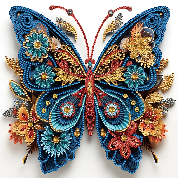 Partial Special-Shaped Diamond Painting - Butterfly Paper Painting 30*30CM