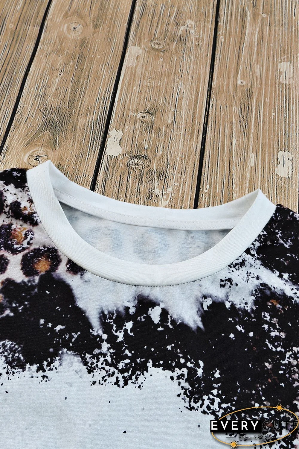 Leopard Mix Animal Print Bleached T Shirt