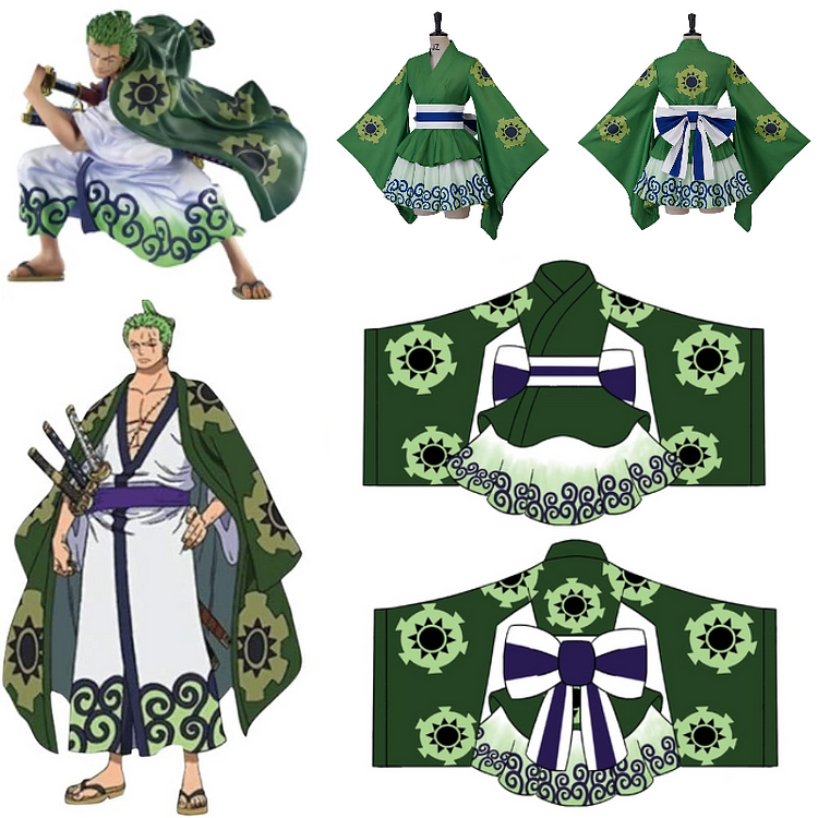 Roronoa Zoro Wano Dress Kimono Cosplay