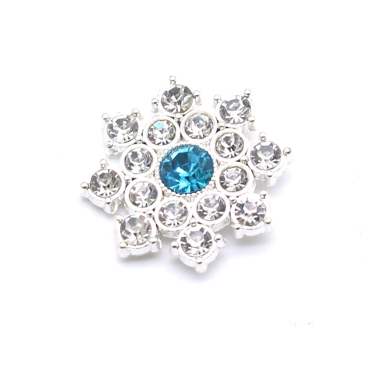 New Fashion 10Pcs/Lot 24MM Rhinestone Alloy Flat Buttons DIY Accessories