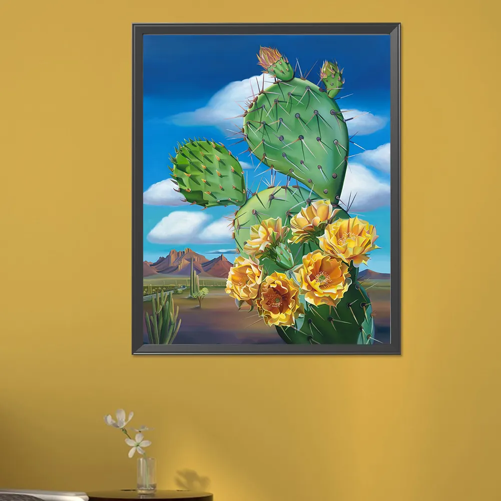 Full Round Diamond Painting 40*50cm - Cactus Flower