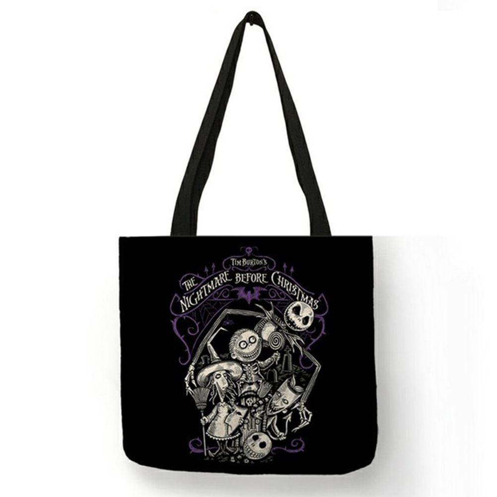Linen Tote Bag-Halloween