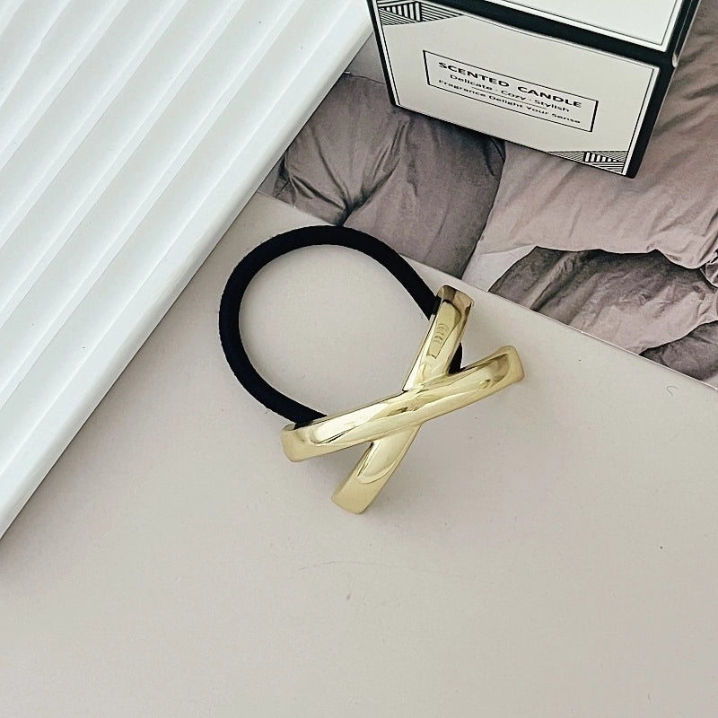 Women’s Minimalist IG Style Solid Color Zinc Alloy Hair Tie