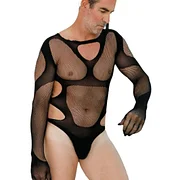 Lovingerie - Mens Hollow Out See Through Sexy Mesh Bodysuit