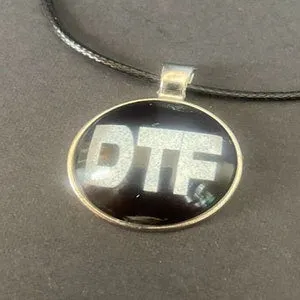 pornhint Pornhint DTF Necklace or Submissive Collar Charm Kink Wear BDSM Down to Fuck Swinger