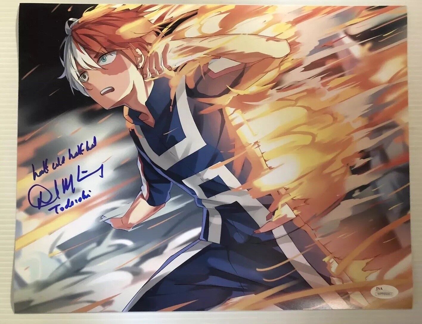 David Matranga Signed Autographed 11x14 Photo Poster painting TODOROKI My Hero Academia JSA COA1