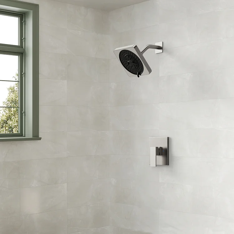 EVERSTEIN Pressure Balance 7-Spray Shower System Brushed Nickel
