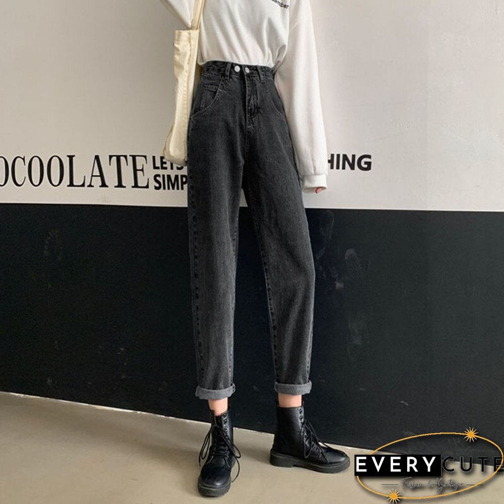 Woman Jeans High Waist Clothes Wide Leg Denim Clothing Blue Streetwear Vintage Quality Fashion Harajuku Straight Pants