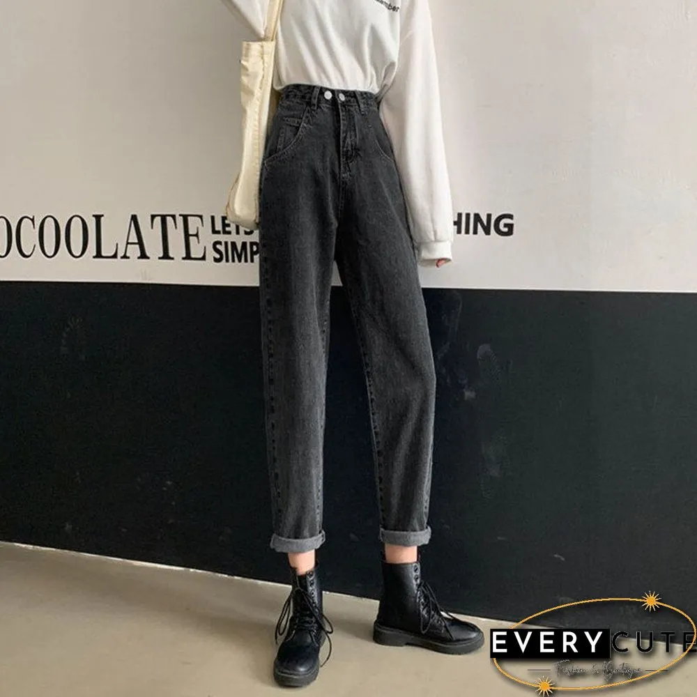 Woman Jeans High Waist Clothes Wide Leg Denim Clothing Blue Streetwear Vintage Quality Fashion Harajuku Straight Pants