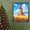Diamond Painting -DIY Round Drill Mountain Windmill(40x50cm)