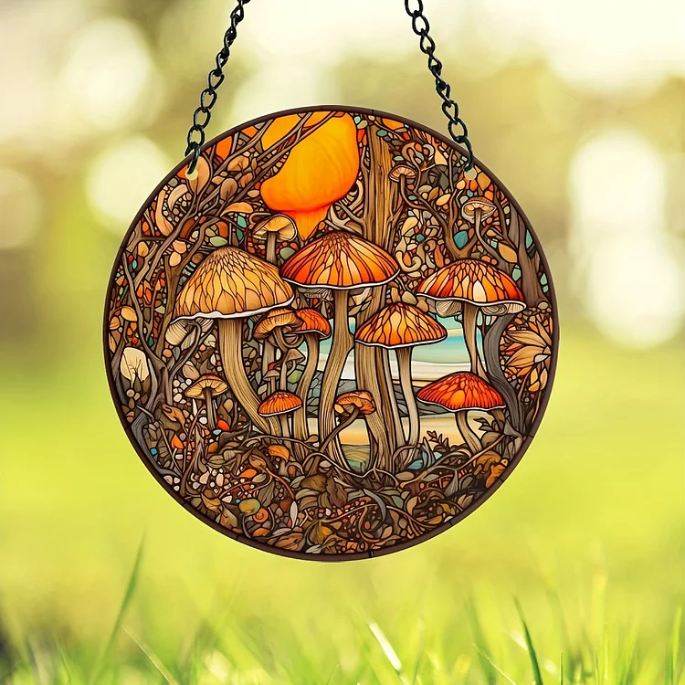 Mushroom - Suncatcher Hanging Ornament WH018