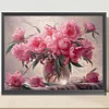 Pivoine-Plein diamant rond peinture-40 * 30cm
