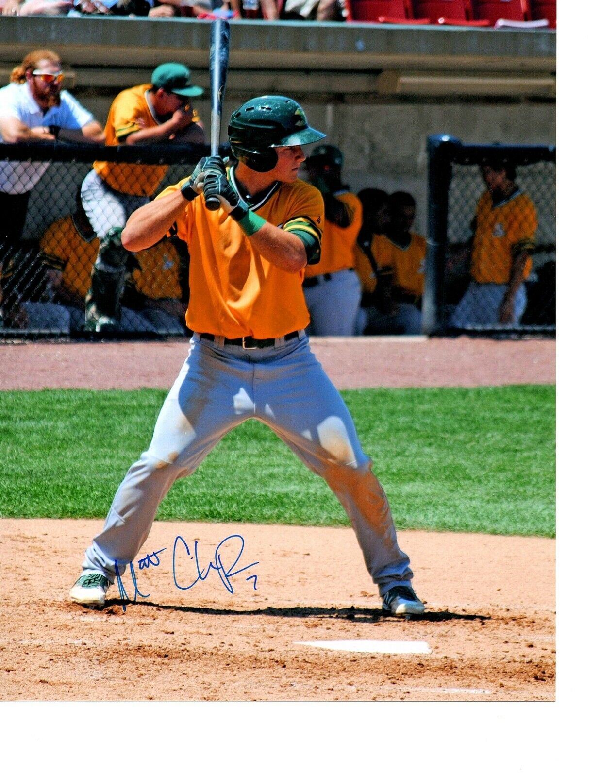 Matt Chapman Oakland A's top prospect hand signed auto 8x10 Photo Poster painting Beloit d