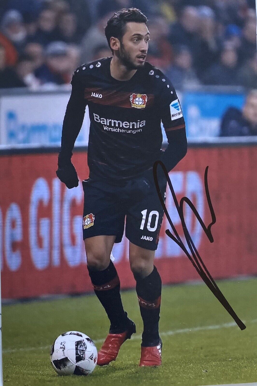 Hakan Calhanoglu Genuine Hand Signed Bauer 04 Leverkusen 6X4 Photo Poster painting, See Proof