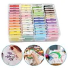 Multi-Color Embroidery Yarn with Transparent Storage Box Cross Stitch Supplies Sewing Embroidery Thread Set for Halloween Christmas Mothers Day