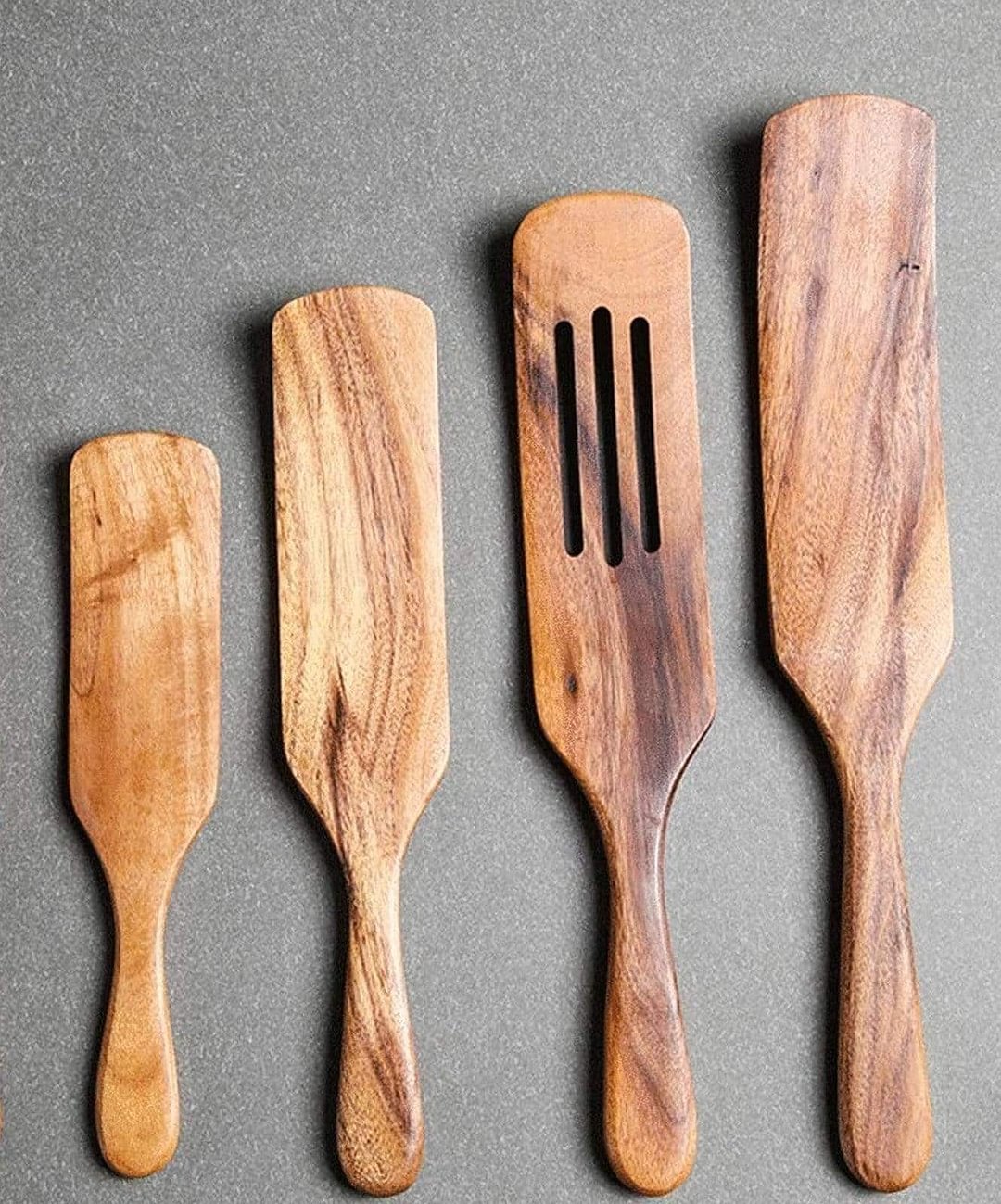 teak spurtle set