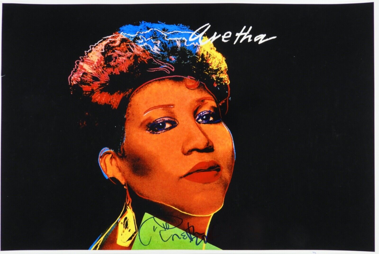 Aretha Franklin JSA Signed Autograph Photo Poster painting Huge 12 x 18