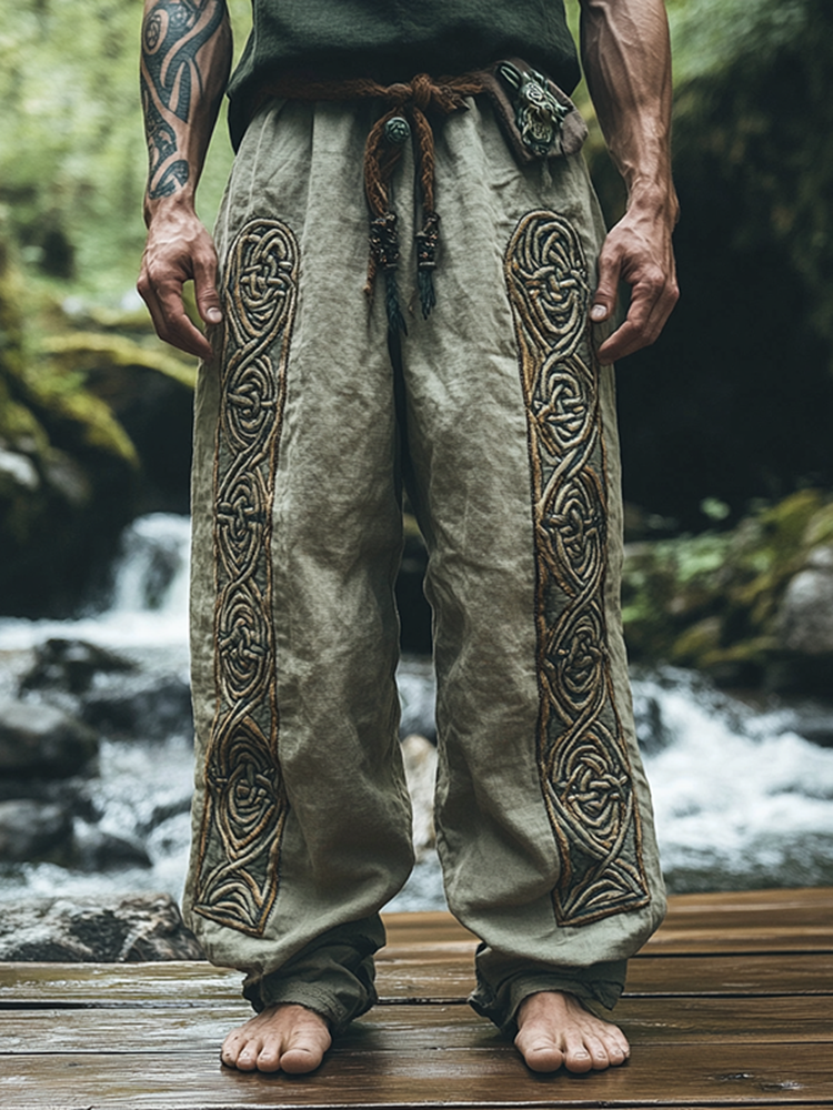 Men's Viking Totem Nordic Celtic Runes Knot Pants / Rvogue / Rvogue
