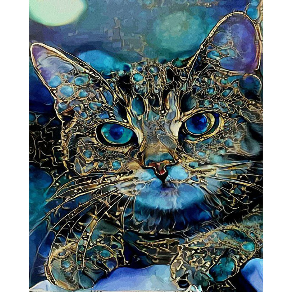 

(Multi-Size) Cat - Round/Square Drill Diamond Painting, Round diamond 40*50cm, 501 Original