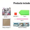 5D DIY Partial Special Shaped Drill Diamond Painting Kit Dog Decor With Frame Kit 18x18cm