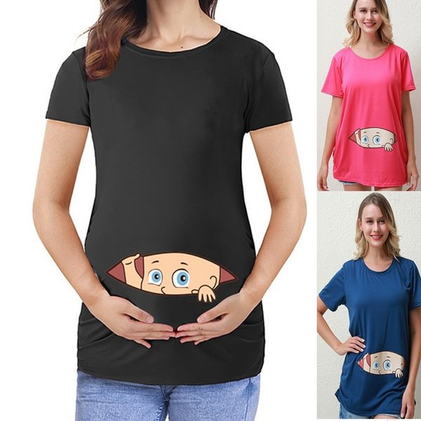 New Fashion Pregnant Maternity Casual T-Shirts Pregnancy Loose Clothes - Life is Beautiful for You - SheChoic