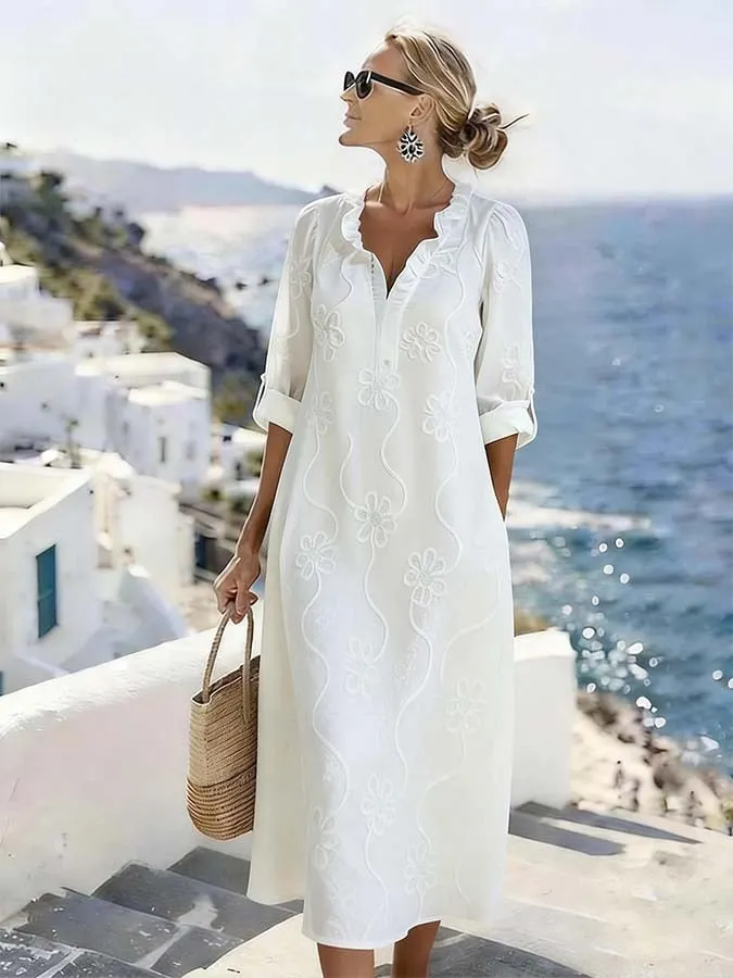 Women's Casual Lace Embroidered Dress