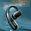 Bluetooth-compatible 6.0 Business Ear-mounted Earphones Single Ear Open Ear Earphone with LED Digital Display Noise Cancellation for Running Driving Business