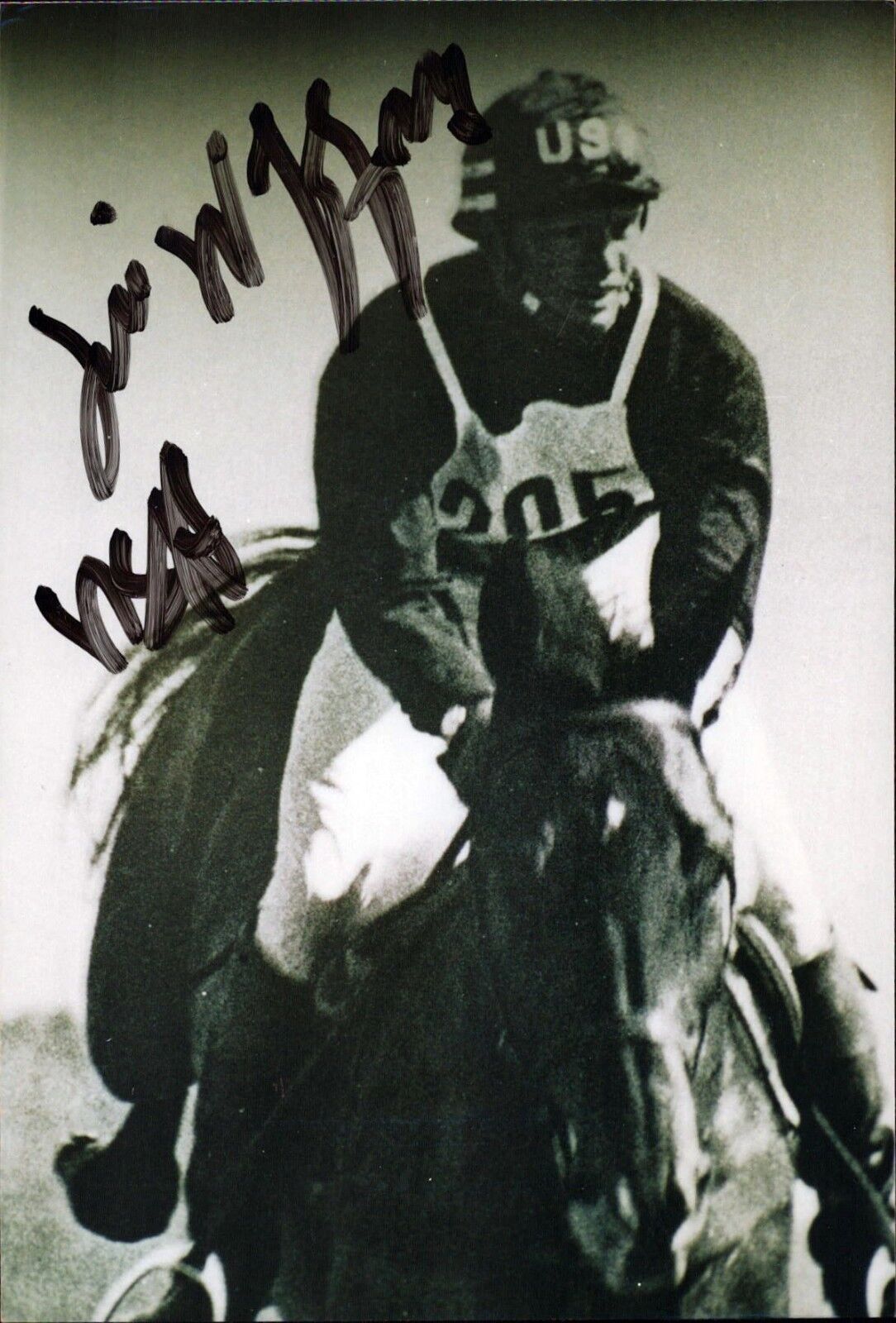 James Wofford USA OLYMPIA Silver 1968 Military Riding Autograph Photo Poster painting (B-8998