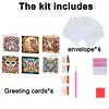 6pcs Diamond Painting Owl Greeting Card Kits with Envelopes for Family Friend Gifts