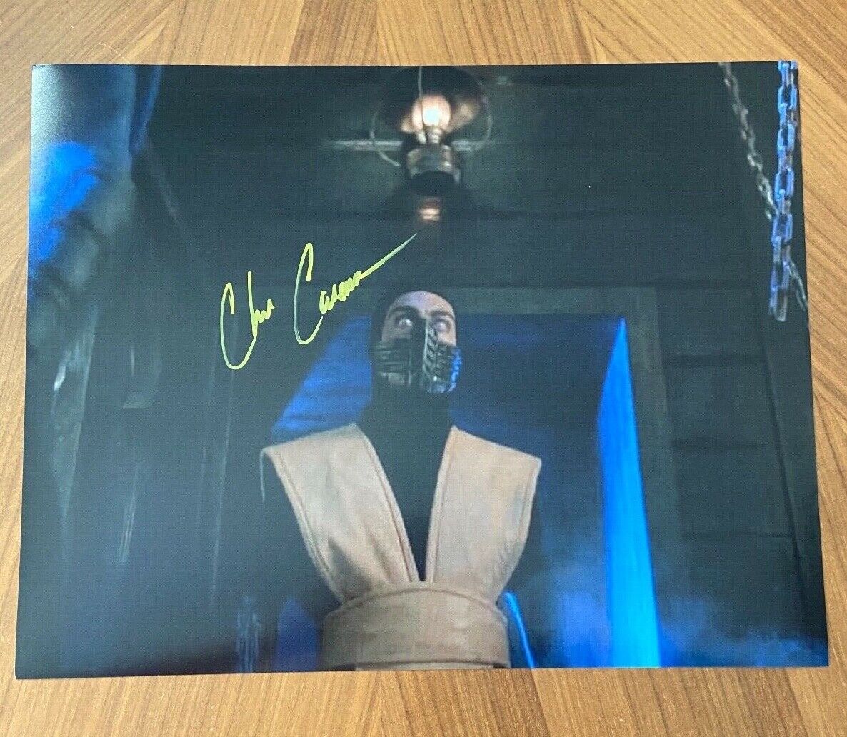 * CHRIS CASAMASSA * signed 11x14 Photo Poster painting * MORTAL KOMBAT * SCORPION * PROOF * 2