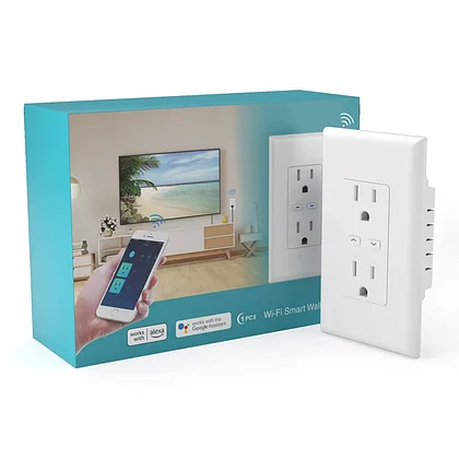 Google Home Gosund 2Pack Mini Smart Plug WiFi Outlet Socket White