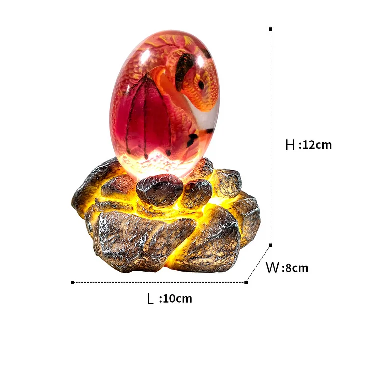 ToyTime Gift Luminous Lava Dragon Egg Decoration Power Game Hobbit Dinosaur Egg Souvenir Indoor Bedroom Home Decoration