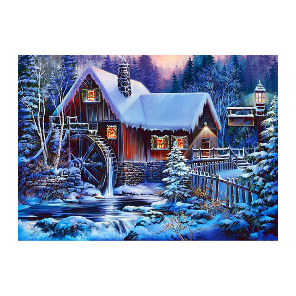 

Snow Houses - Round Drill Diamond Painting - 70*50CM (Big Size), 501 Original