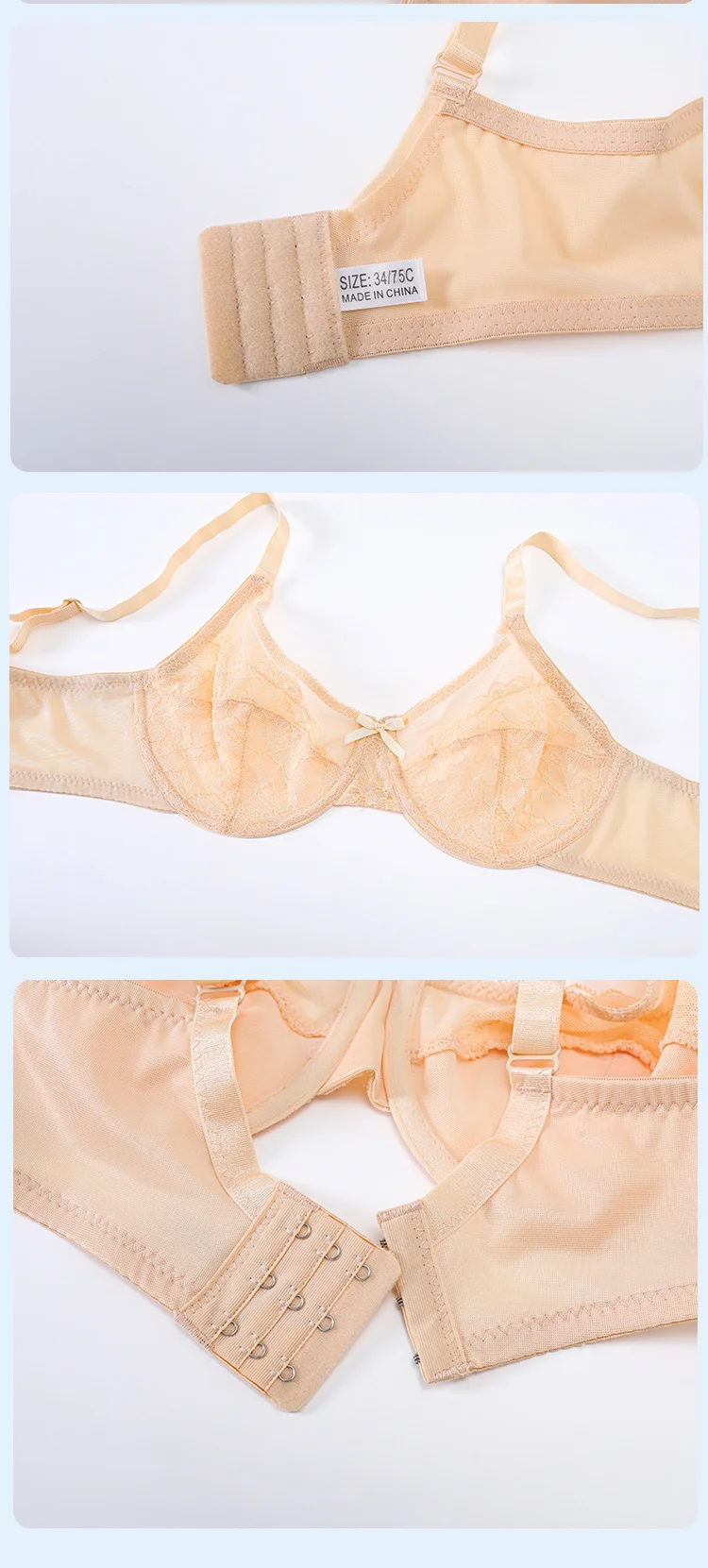 ✨ Enchante Floral Lace Plus Size Underwire Unlined Comfort Unpadded Full Coverage Bra