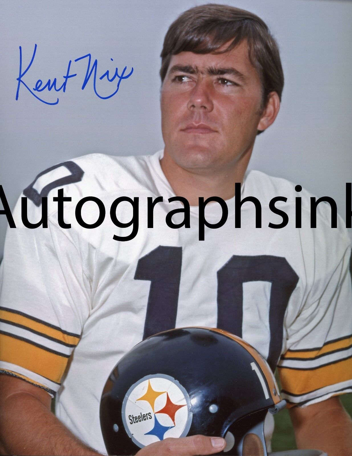 Kent Nix autographed 8x10 Pittsburgh Steelers In Person TCU #2