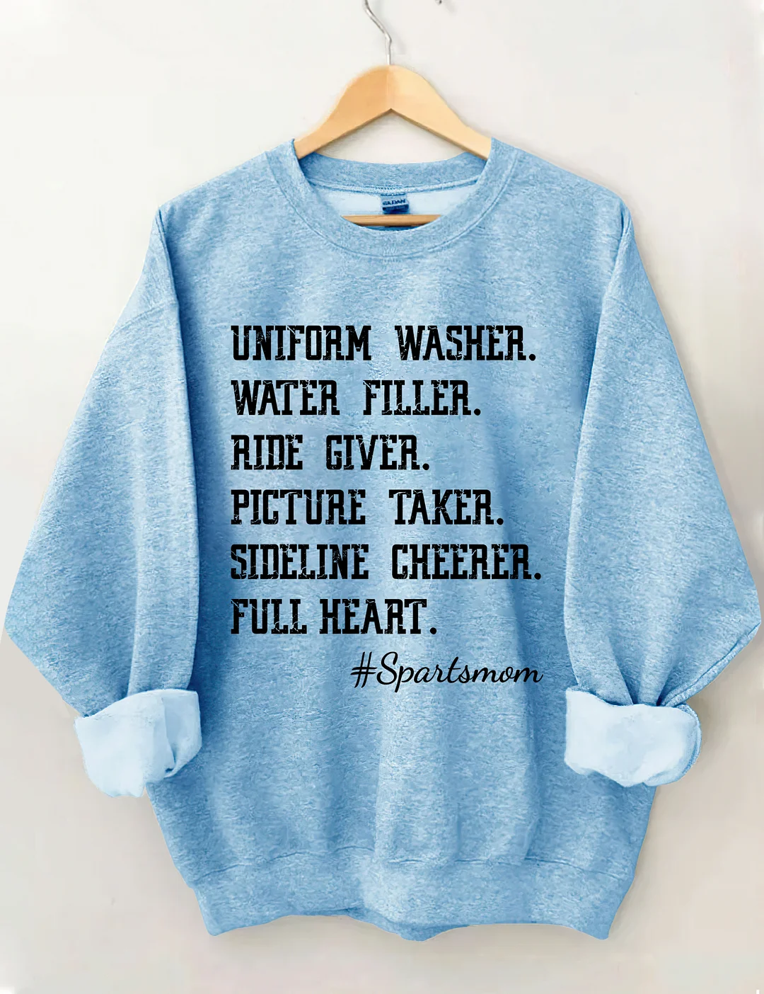 Uniform Washer Water Filler Ride Giver Picture Taker Sideline Cheerer Full Heart Sweatshirt