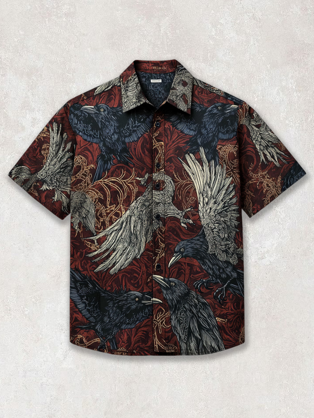 Men's Viking Raven Mythology Emblem Celtic Knot Totem Shirt / Rvogue / Rvogue