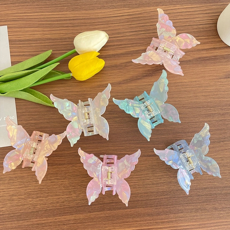 Women’s IG Style Sweet Artistic Butterfly Acetic Acid Sheets Hair Claws