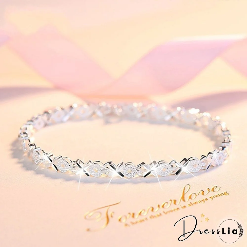 925 Sterling Silver Bracelet Female Simple Personality Creative Silver Bracelet Fashion Jewelry