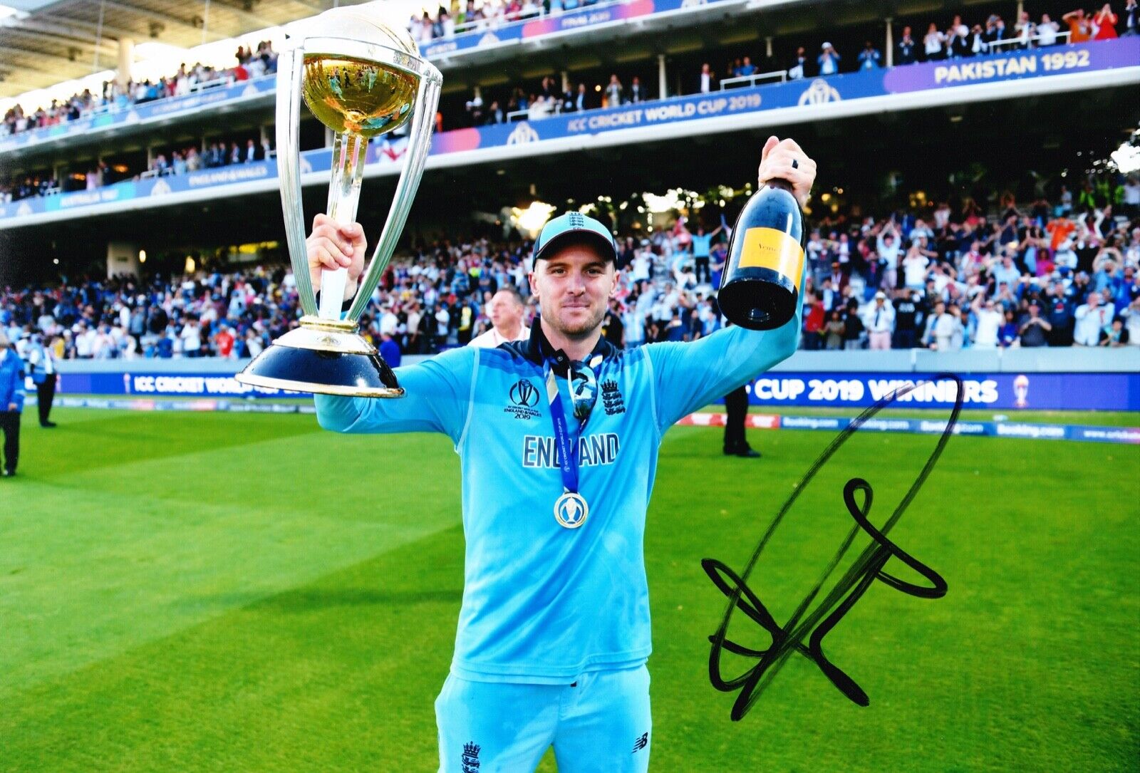 Jason ROY Signed 12X8 Photo Poster painting 2019 England CRICKET World Cup AFTAL COA (B)