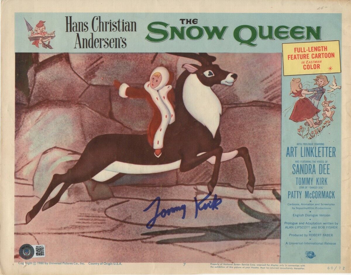 Tommy Kirk Signed Autographed 11X14 Photo Poster painting Lobby Card The Snow Queen BAS BB59673