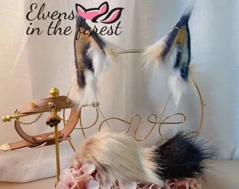 freundin befriedigen Cow Tail Cow Ears and Collars - COSPLAY - Butt Plug - Handmade Animal Ears  - Fox Ears and Tail - Christmas Gifts