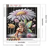 Gänseblümchen-Elfenmädchen - speziell geformtes Diamantgemälde - 30*30cm