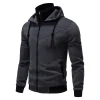 Men's Stylish Casual Contrast Hooded Jacket