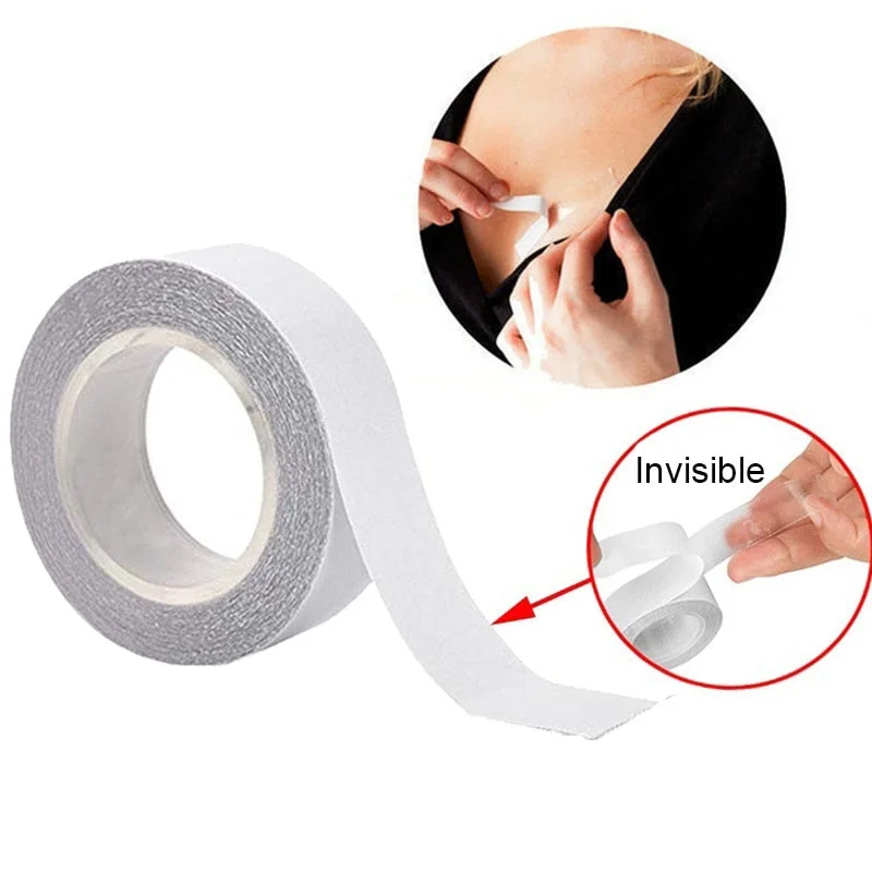 5M Waterproof Dress Cloth Tape Double-sided Secret Body Adhesive Breast Bra Strip Safe Transparent Clear Lingerie Tape