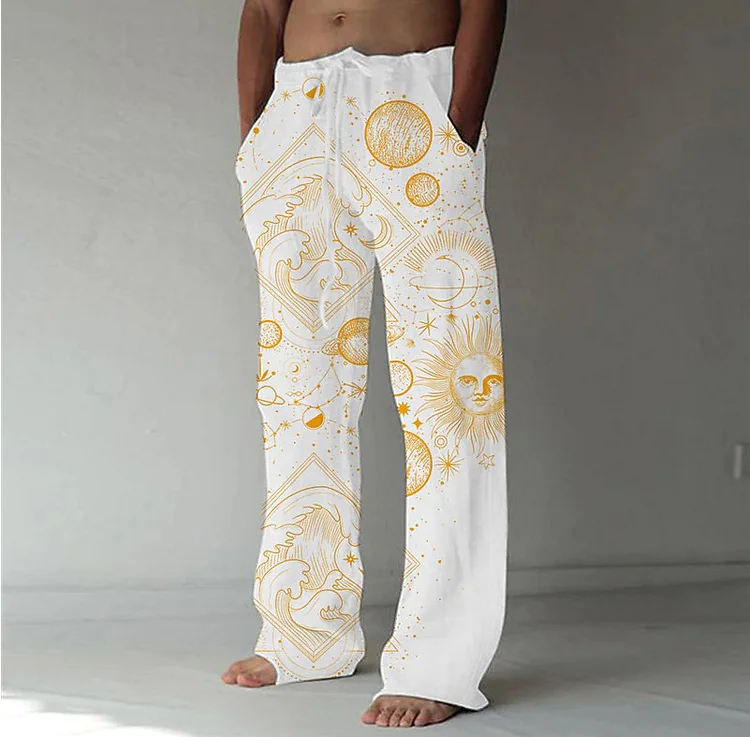 Men's Fashion Printed Casual Trousers